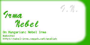 irma nebel business card
